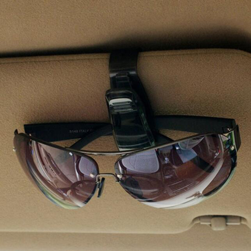 Clip de gafas de grano de madera para coche, visera para el sol, soporte para tarjeta, sujetador, soporte para gafas de sol, Clip de plástico, accesorios interiores
