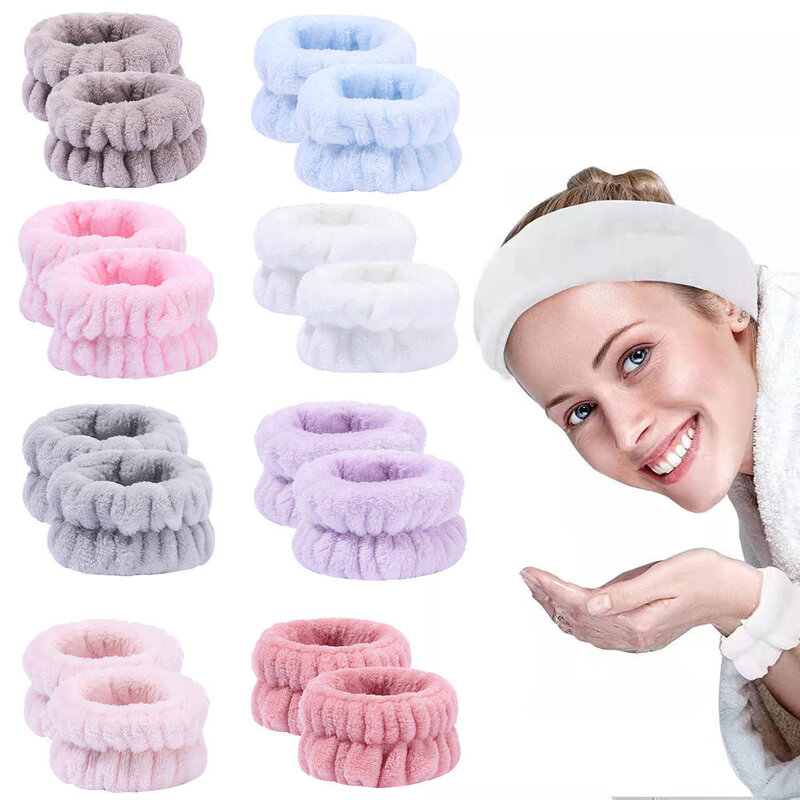 1PC Women Your Arms Soft to Touch for Yoga Running Face Wash Wristbands for Washing Face Spa Wrist Washband Microfiber Absorbent