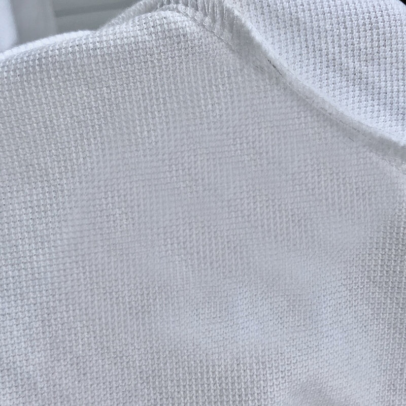 Kaus POLO Musim Panas TB THOM untuk Pria Desain Bergaris Klasik Kaus Leher-o Baru Kerah Lipat Kaus Pria Katun Kasual Longgar
