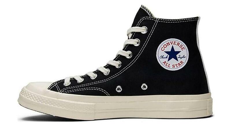 Converse-zapatillas de Skateboarding Chuck Taylor All Star 70s Hi Comme Des Garcons, originales, color negro