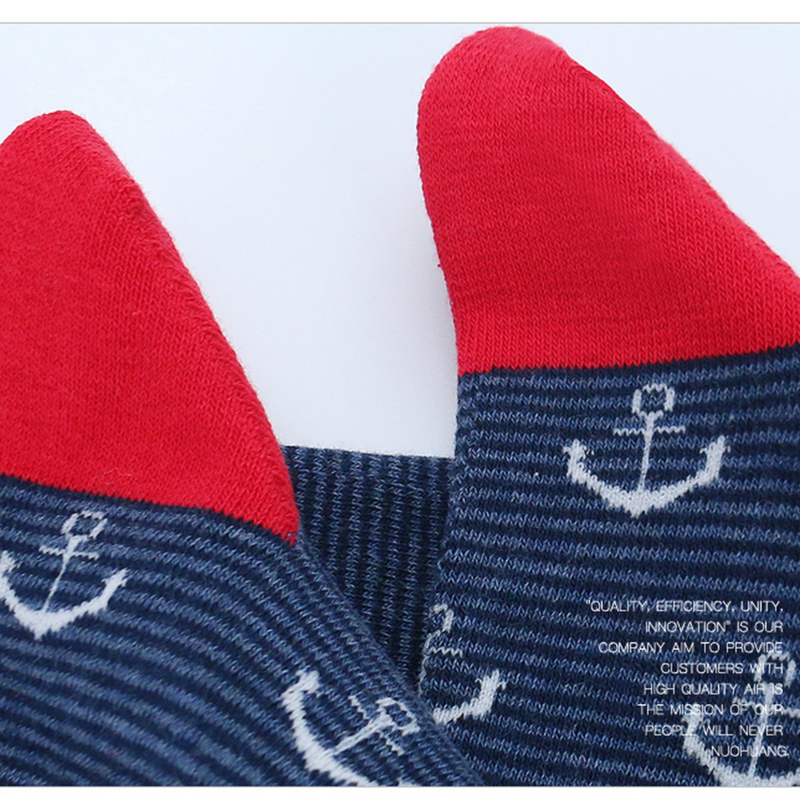 5 paia di calzini colorati da uomo d'affari di moda calzini da uomo in cotone di grandi dimensioni con ancoraggio a punti a righe di alta qualità taglia EU41-48