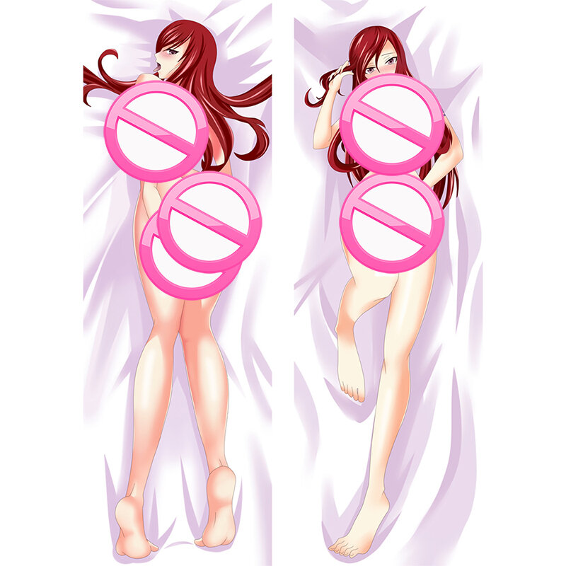 Funda de almohada de Anime Fairy Tail Dakimakura, funda de almohada con estampado de doble cara, de piel de melocotón, 2 vías, suave, para cama