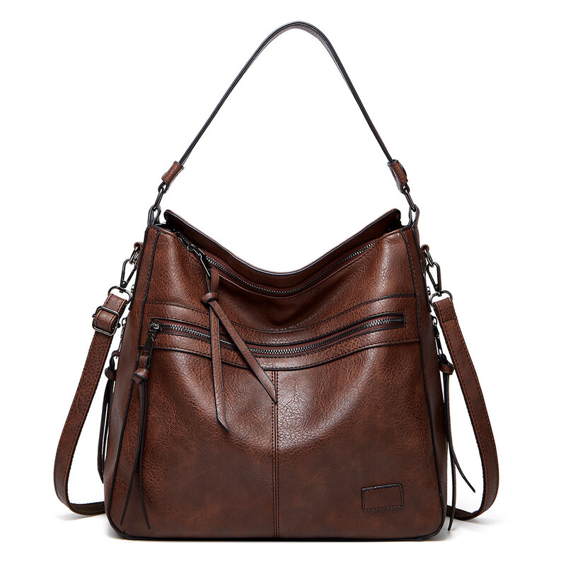 Winter Vintage PU Leather Handbag tassel Women Bag Hand Bag  Fashion Shoulder Bags for women 2021 Luxury Totes Bag bolso mujer