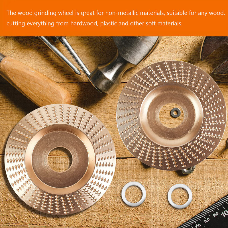 Muela angular de madera redonda, amoladora angular de revestimiento de carburo, disco de tallado de madera de 22mm de diámetro, lijado moldeador para corte de madera