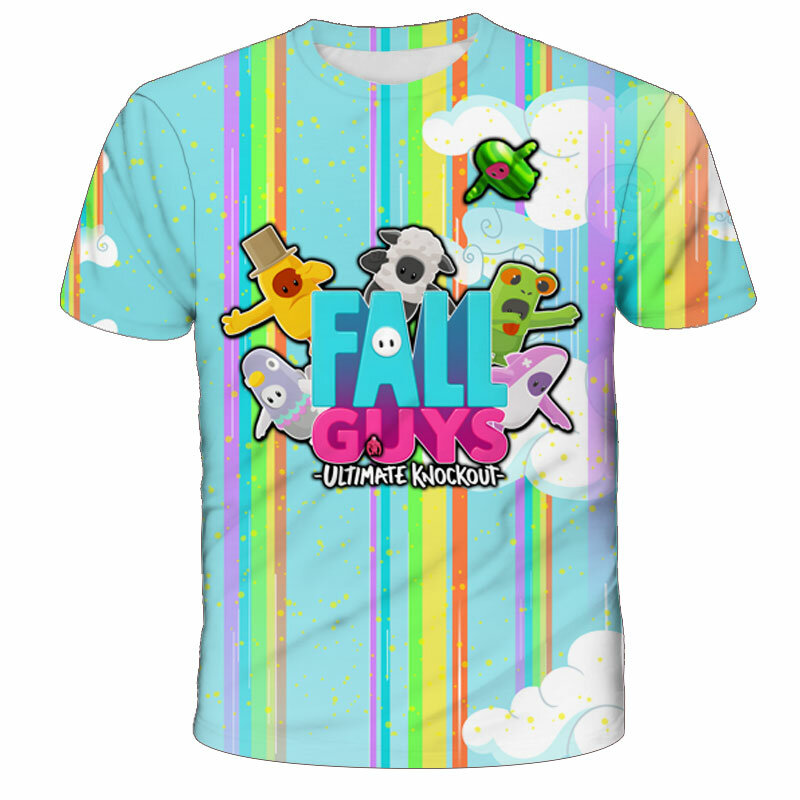 Hot Games Stumble Guys 3D Printing T-shirts Baby Girls Tops Children Cartoon Short Sleeve Kids Boys T-shirt Casual Tee Shorts