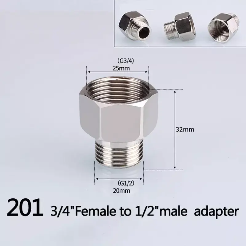 1/2 "3/4" Bsp Female Male Thread Tee Type Reducer Stainless Steel Elbow Butt Joint Adapter Coupler Nyaman