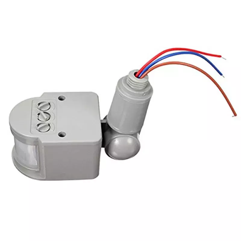 Lampa z czujnikiem ruchu przełącznik zewnętrzny AC 220V automatyczny przełącznik czujnika ruchu podczerwieni PIR ze światłem LED
