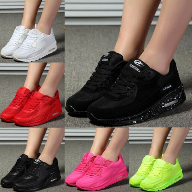 Sepatu Pompa Sneakers Kasual Wanita untuk Wanita Kasual Zapatillas Mujer Sepatu Hijau Wanita Sepatu Fashion Pelatih Lari Olahraga Udara