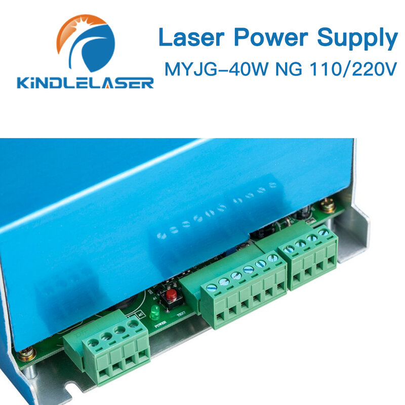 KINDLELASER 40W CO2 Catu Daya Laser MYJG-40W NG 110V/220V untuk Mesin Pemotong Ukiran Tabung Laser