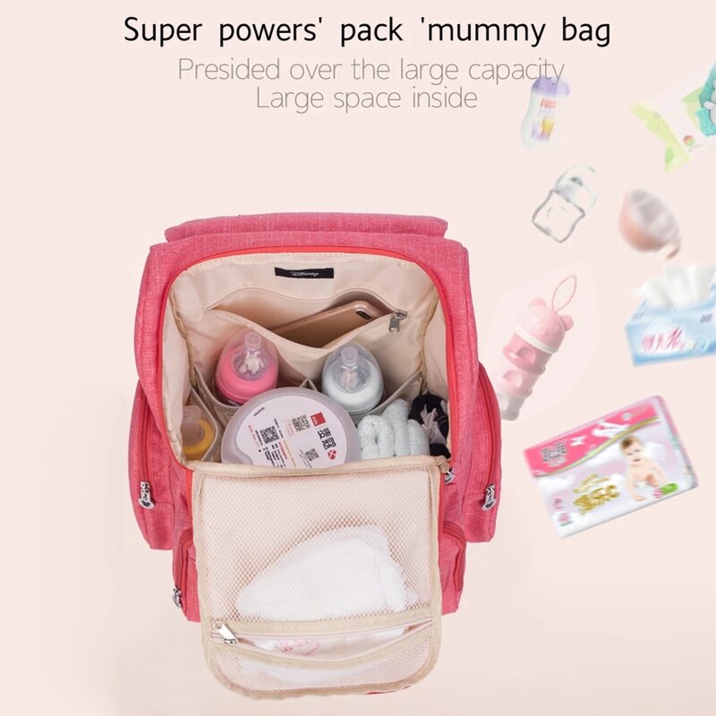 Disney Designer Bags Mother Anti-Theft Baby Diaper Backpacks For Women Maternity Packs Luxury Mommy Travel Diaper Bags Female