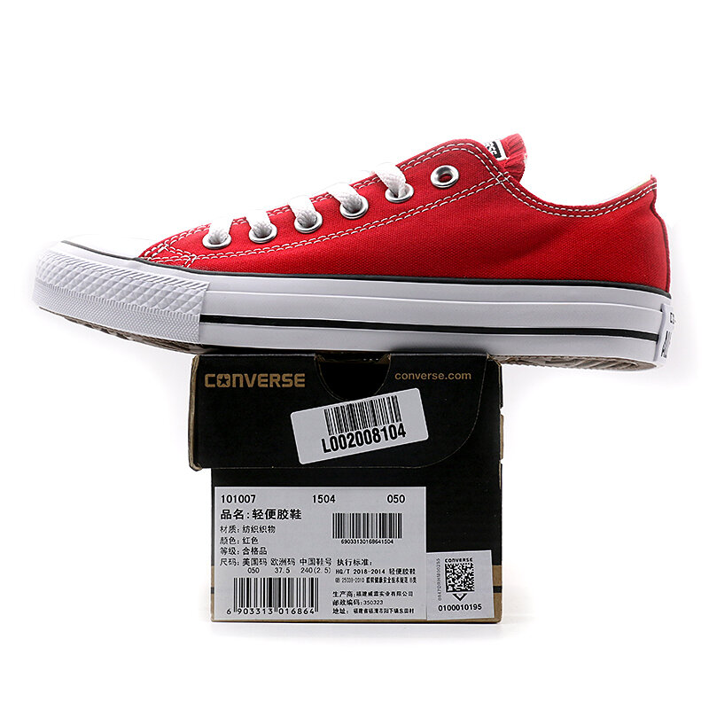 Converse-Zapatillas de lona All Star Canvas para hombre y mujer (unisex), nuevas, producto original, calzado deportivo clásico de caña baja, para monopatín (skateboard)