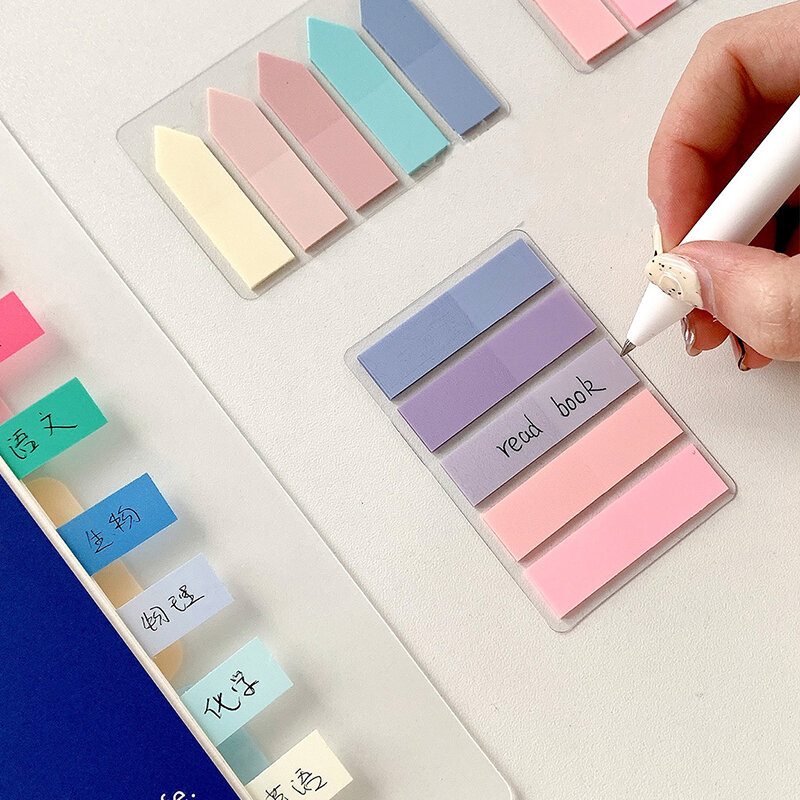 100 arkuszy/paczka kolorowe fluorescencja Post Index kartki samoprzylepne kreatywne biuro szkolne notatniki samoprzylepne naklejki Ponit