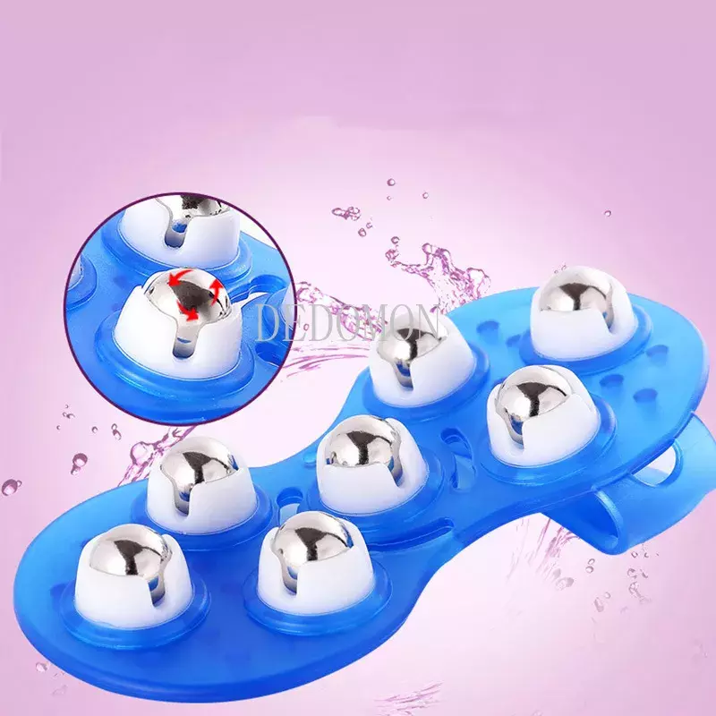 Roller Ball Body Massage Glove Anti-Cellulite Muscle Pain Relief Relax Massager For Neck Back Shoulder Buttocks Face Lift Tools