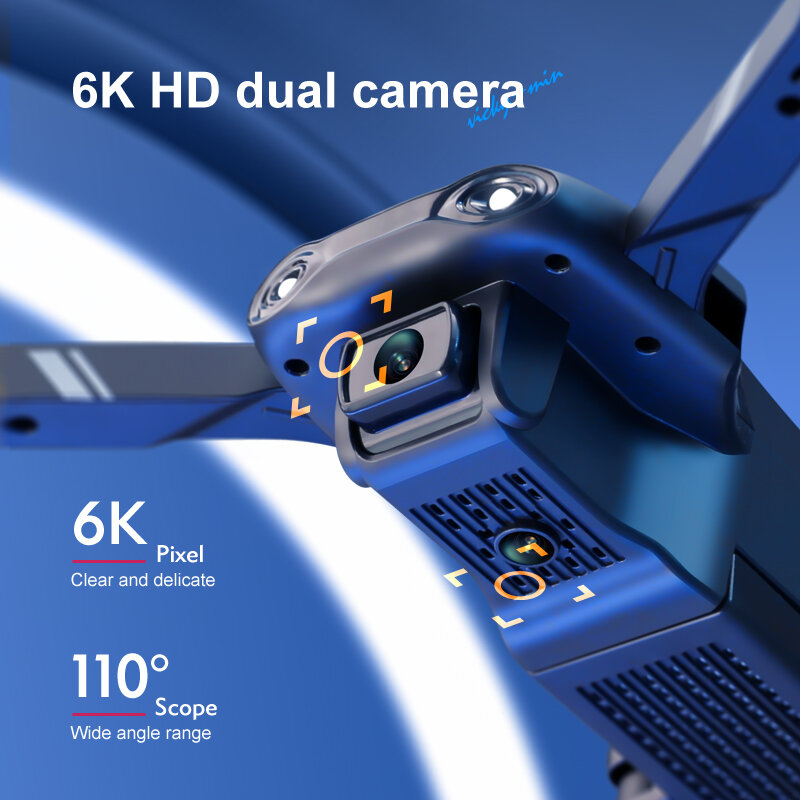 Nuovo V13 Mini Drone 10K HD Dual Camera WiFi Fpv pieghevole RC Quadcopter professionale in tempo reale trasmissione elicottero giocattolo 6000M
