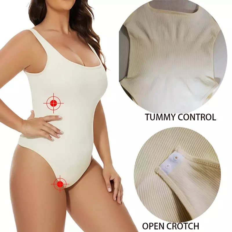 3PC WomenTummy Jumpsuit Daily Shaper Bodysuits Light Control Compress Tummy Control Open Crotch Shapewear Suits Open Crotch