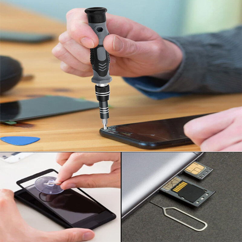 Obeng Presisi untuk Kit Perbaikan Ponsel Obeng Mini Magnet Bit Magnetik untuk Set Obeng Jam Tangan Iphone Xiaomi
