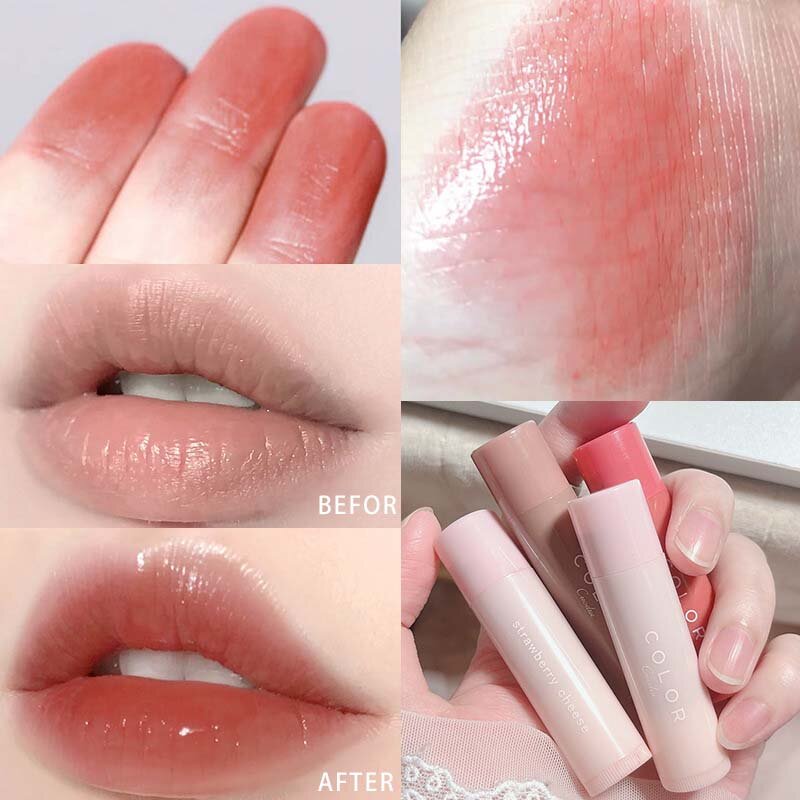 Moisturizing  Lip Gloss Sexy Colored Lip Balm Long Lasting LipstickWaterproof Non-stick Cup Lips Tint Lips Makeup Cosmetic