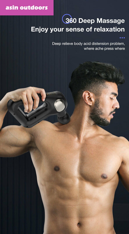 Engineering Design Massager Gun Fascia Release massaggio al collo vibrante pistole a 12 velocità Muscle Electric Full Body 2000mAh Booster
