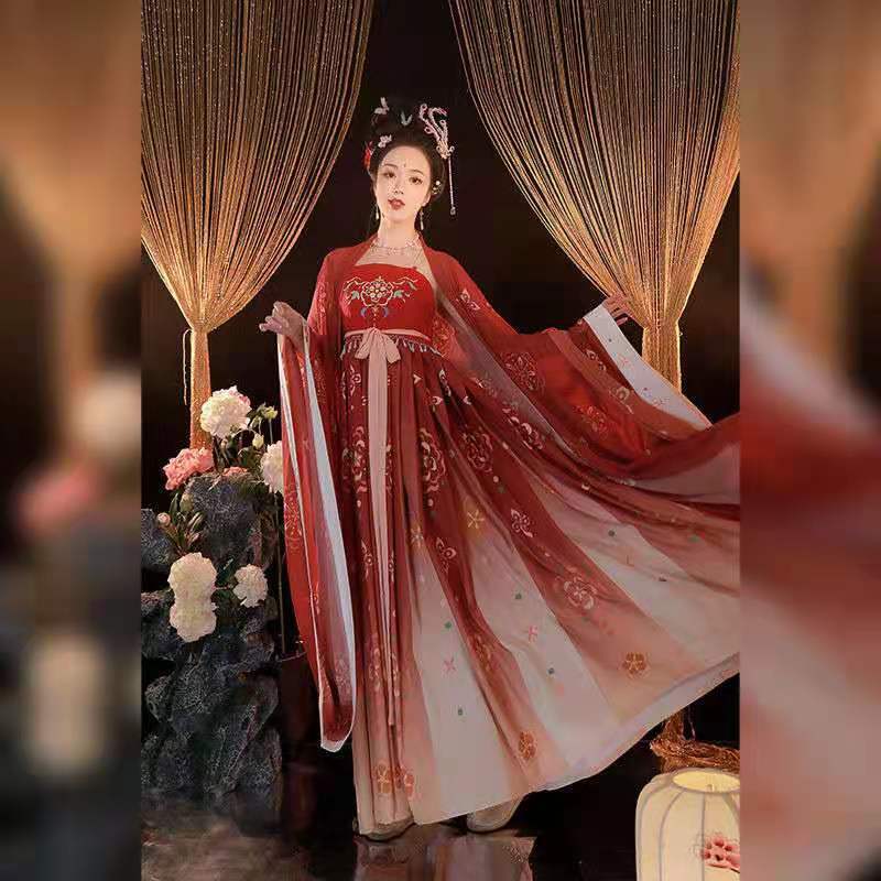 Costume Hanfu pour femmes, robe de princesse traditionnelle chinoise élégante, ancien Costume populaire Tang, vêtements de spectacle féerique