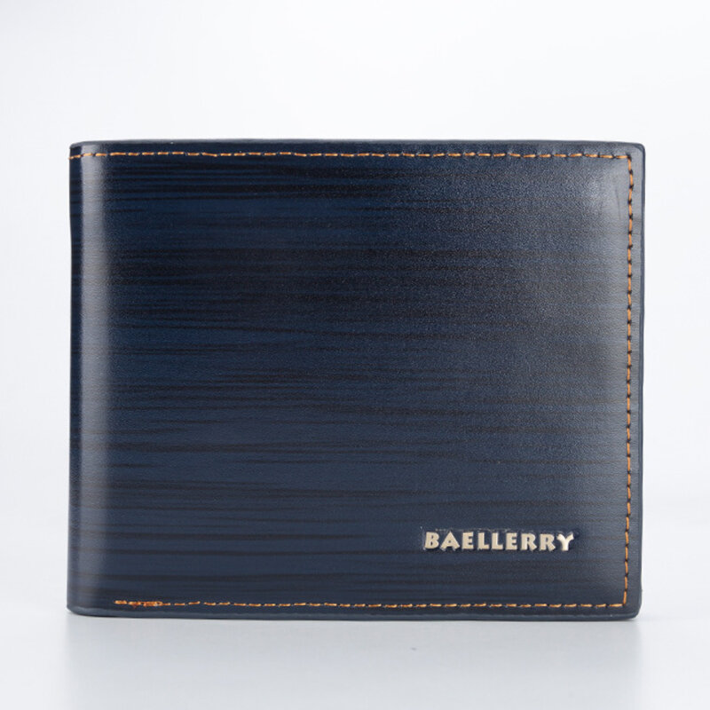 2022 Men's Retro Wallet Luxury Brand Fashion Short Open Wallet Men PU Leather Two Fold Multifunctional Card Holder Wholesale