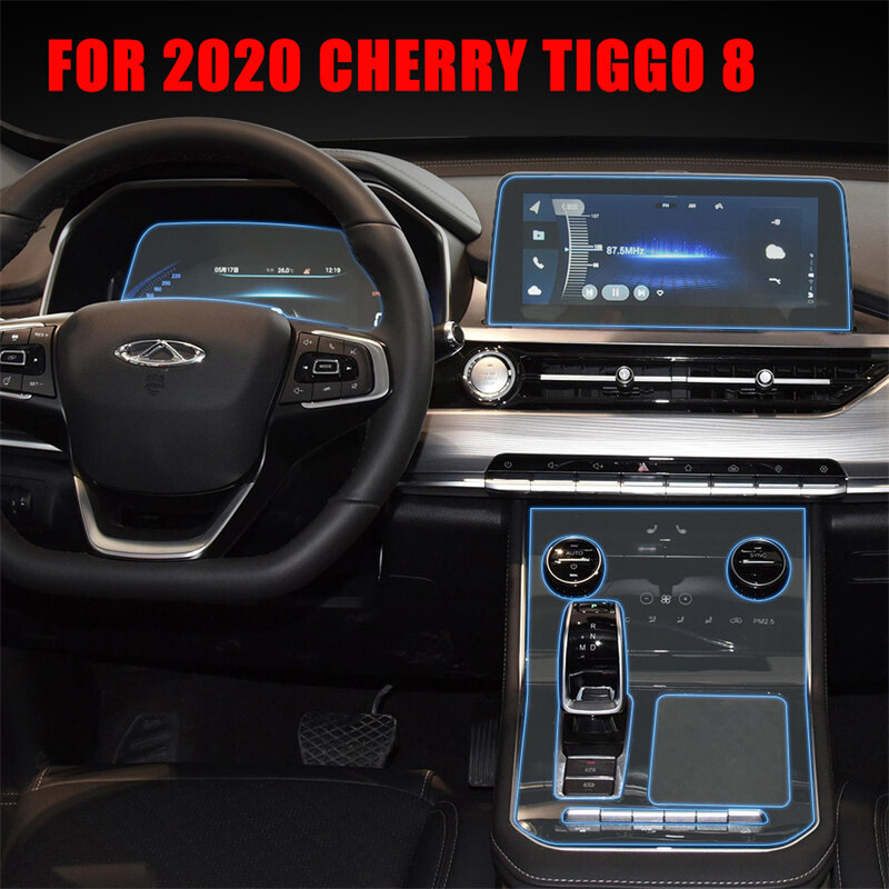 สำหรับ Chery Tiggo 8 2020 Tiggo 7 Pro 2021 TPU เกียร์เกียร์รถ Gps Dashboard หน้าจอป้องกันฟิล์มสติกเกอร์รถภายใน