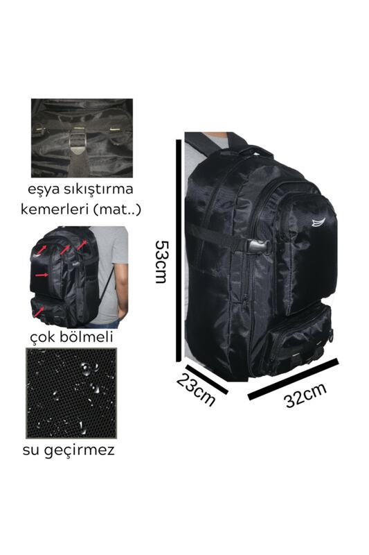 Рюкзак 50 л, черный цвет, большой размер, водонепроницаемый, лучший для путешественников-альпинистов, камеры, новая модель высокого качества