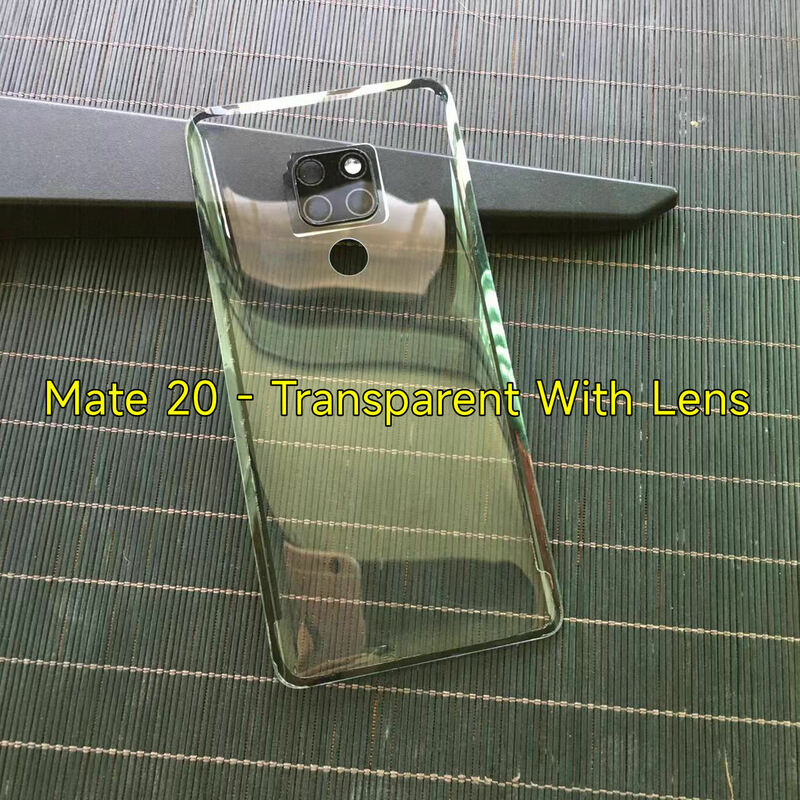 FoxFix-funda transparente para Huawei Mate 20X 20 Pro, cubierta de batería, Panel de cristal trasero, carcasa trasera + reemplazo de lente de cámara