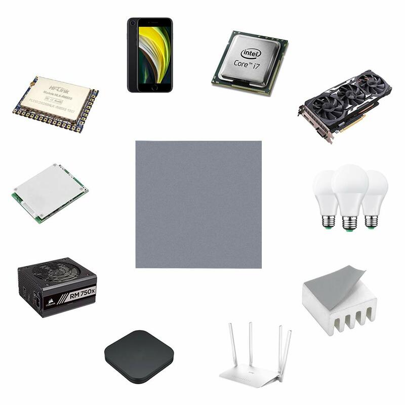 Pad Termal Silikon Plester Non-konduktif CPU Kartu GPU Air Pendingin Tikar 21W/Mk 100X100mm Kualitas Tinggi Heatsink Pendingin Pad
