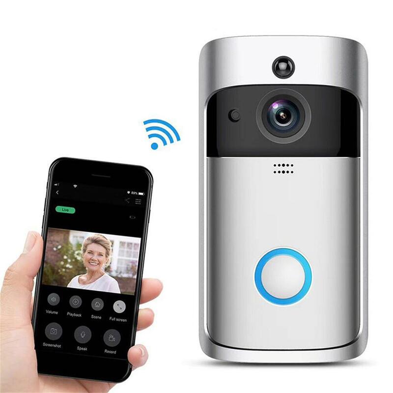 Campanello Wireless Wifi V5 Smart Camera 720p videocitofono campanello Cloud Storage per Aiwit App telecamera di sicurezza domestica antipioggia