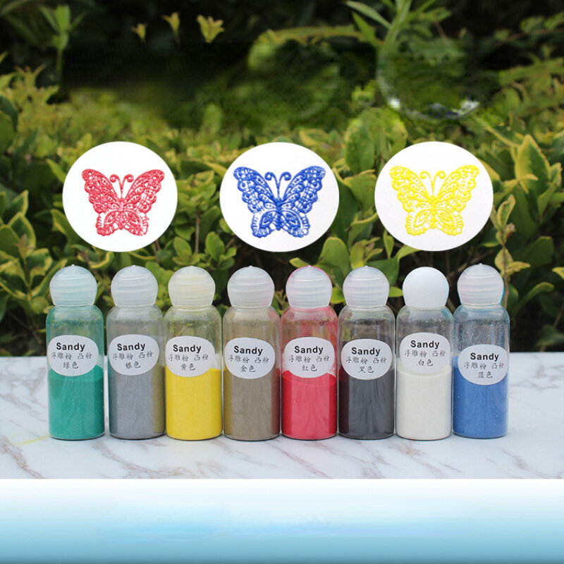 10ml Solid Color Embossing Powder Convex Powder Ink Pad Paper Art Supplies