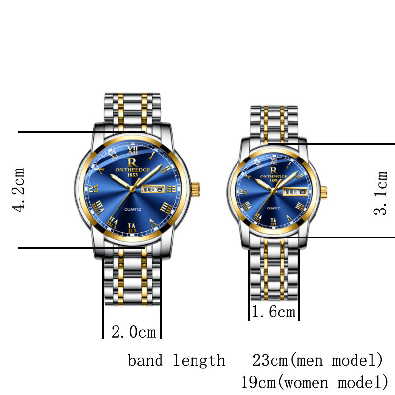 Dropshipping relojes para hombre topo relógio de marca de luxo para homens calendário de semana negócios dos homens relógios de quartzo moda feminina relógio