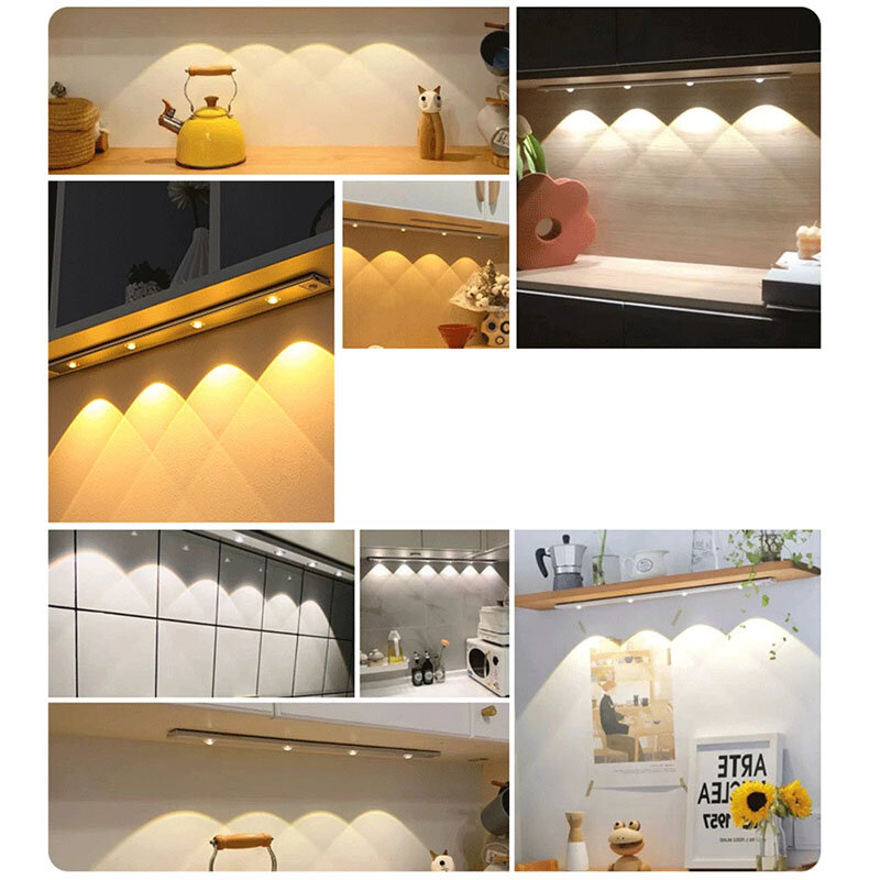 Usb Led Licht mit Wiederaufladbare Motion Sensor Smart Dimmen Nacht Licht Schrank Küche Schrank Schrank Schlafzimmer Wand Lampe