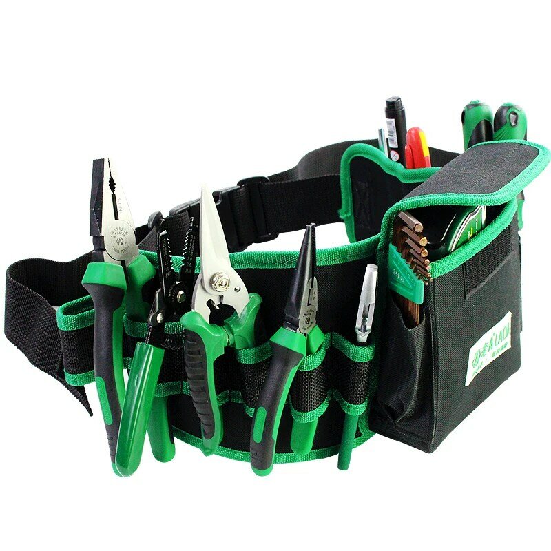 LAOA حقيبة خصر للأدوات مقاوم للماء متعددة الوظائف المحمولة يسهل حملها مفك كماشة كهربائي حزام إصلاح