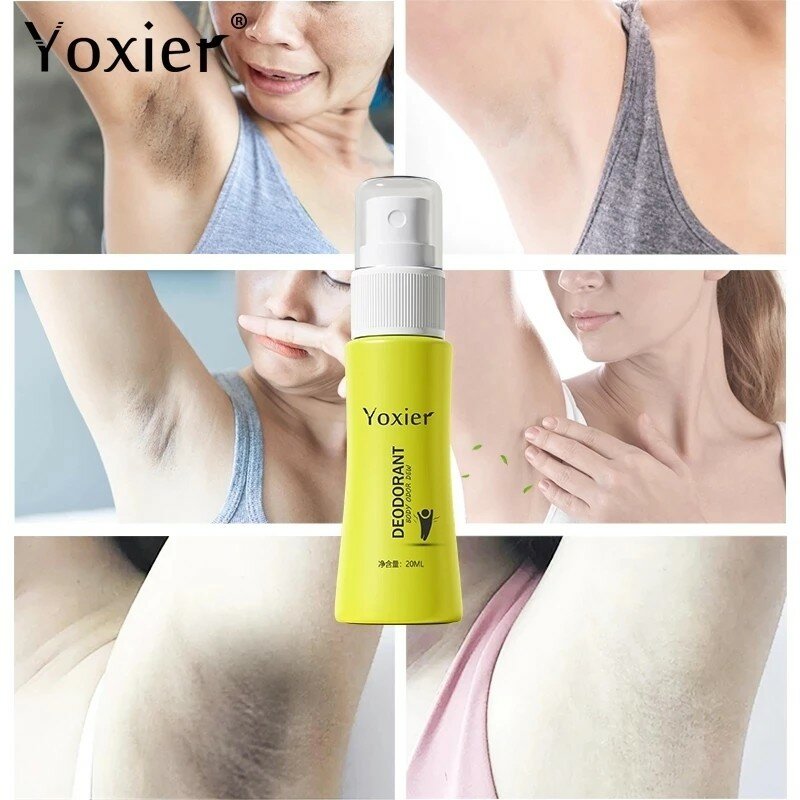20ml Yoxier deodorante ascellare da donna per uomo Spray sudore deodore profumo corpo odore rugiada aromatico Spray antipersiente cura del corpo