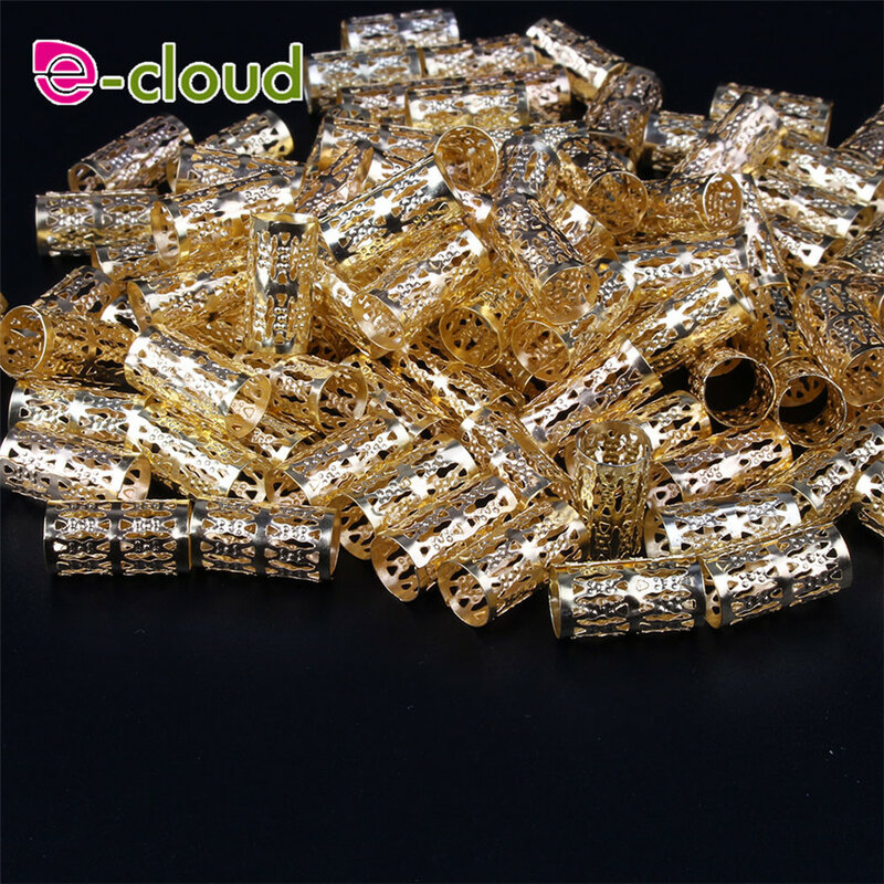 Wholesale 500Pcs-1000pcs/Pack Dreadlock Hair Beads Adjustable Hair Cuff Clips Hair Styling Tools 7mm Hole For Micro Hair Rings