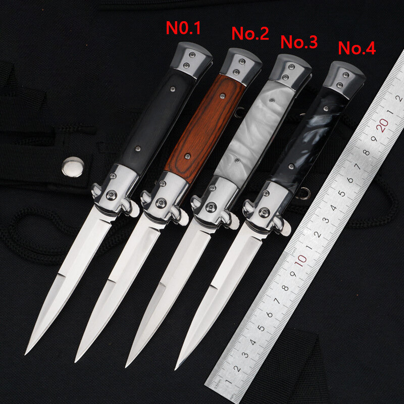 Многофункциональный тактический складной нож, полимерная деревянная ручка, 440 лезвий, портативный карманный Безопасный нож для кемпинга, п...