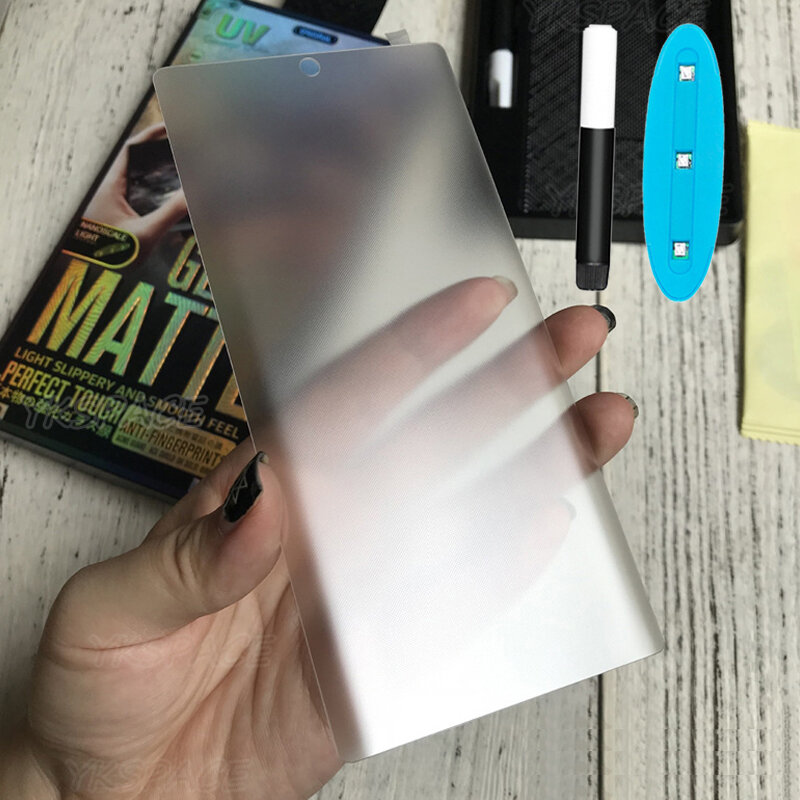 Film protecteur d'écran à colle liquide UV, en verre trempé mat pour Xiaomi 11 12 Pro 12S Ultra 12X CC9 MiX4 Note 10 Lite