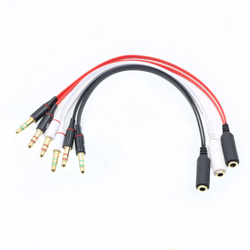 10-100 stücke 3,5mm 1 Buchse auf 2 männlich AUX Audio Kabel Mic Splitter Kabel Kopfhörer Kopfhörer Adapter kabel für Telefon pad Mobile