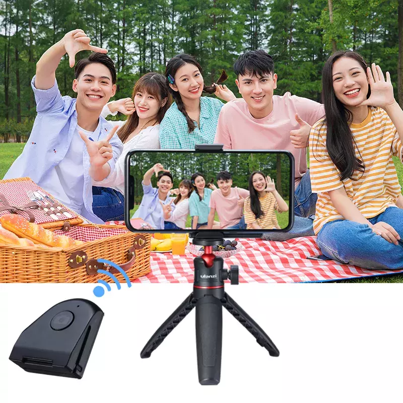 Ulanzi CapGrip Smartphone Handheld Selfie Booster Hand grip Bluetooth Remote Control Phone Shutter for iPhone Android Phone