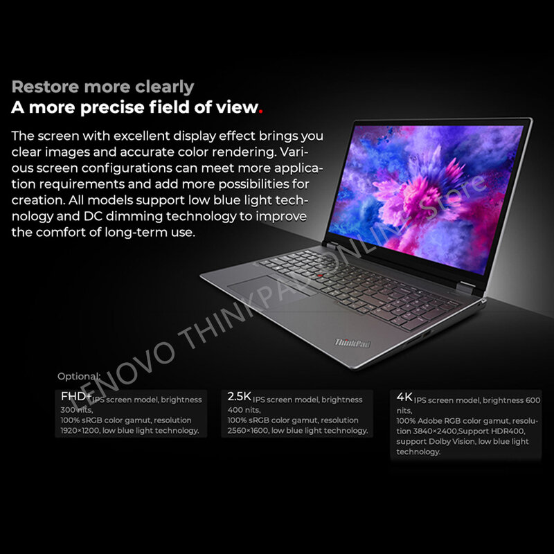 Lenovo notebook thinkpad p16 2022 intel core i9-12950HX rtx a5500 16g + 512g/1t ssd 16 polegada wqxga 4k tela design laptops lenovo