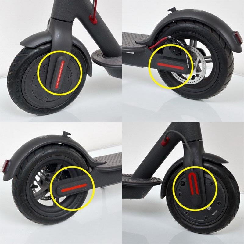 4PCS Scooter Reflective Sticker Set Front Rear Wheel Protective Safety Warning Stickers for Xiaomi Mijia M365 Scooter Accessory