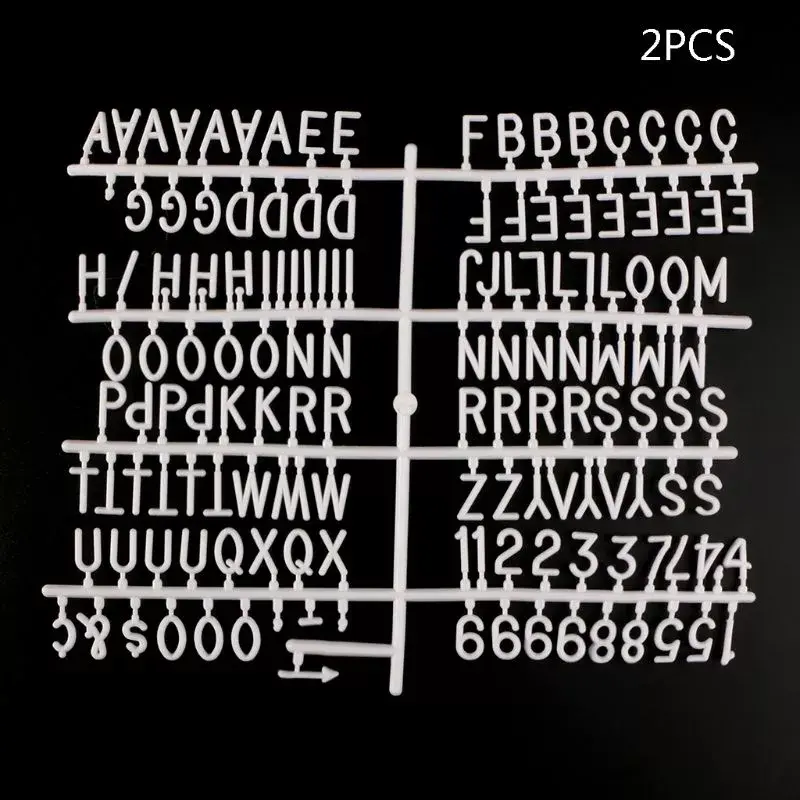 Caracteres para tablero de letras de fieltro, números de 290 piezas para tablero de letras intercambiable
