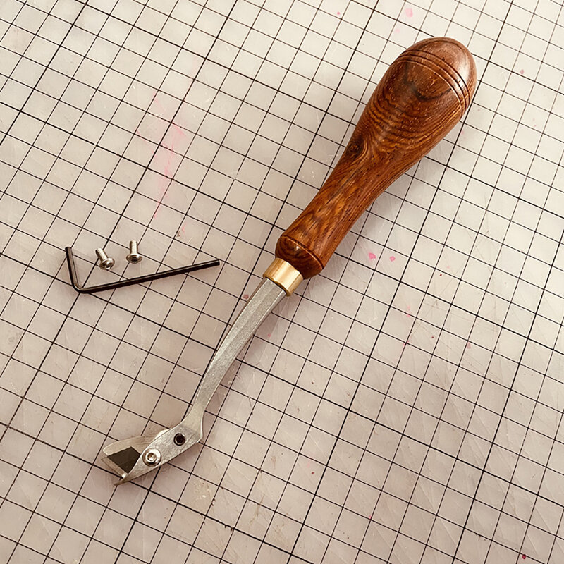 الجلود هيمينغ شريط جانبي التشطيب صنع خطوط منحنية قطع سكين أداة الجلود 420H مواد من الستانلس ستيل