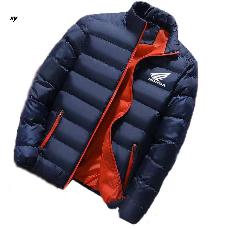 2022 men's winter jacket Honda long sleeve Baseball Jacket windbreaker zipper windbreaker lining Plush jacket men's coat men's c