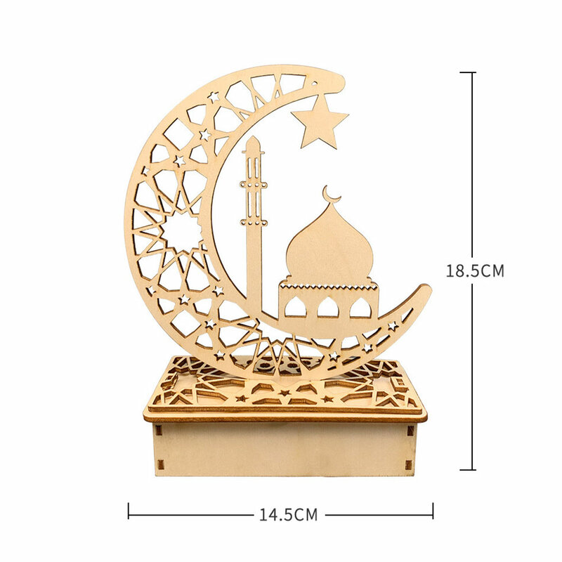 EID Mubarak Wooden Pendant Ramadan Decoration For Home Islamic Muslim Party Decor EID Gifts Abaya AL Adha Kareem