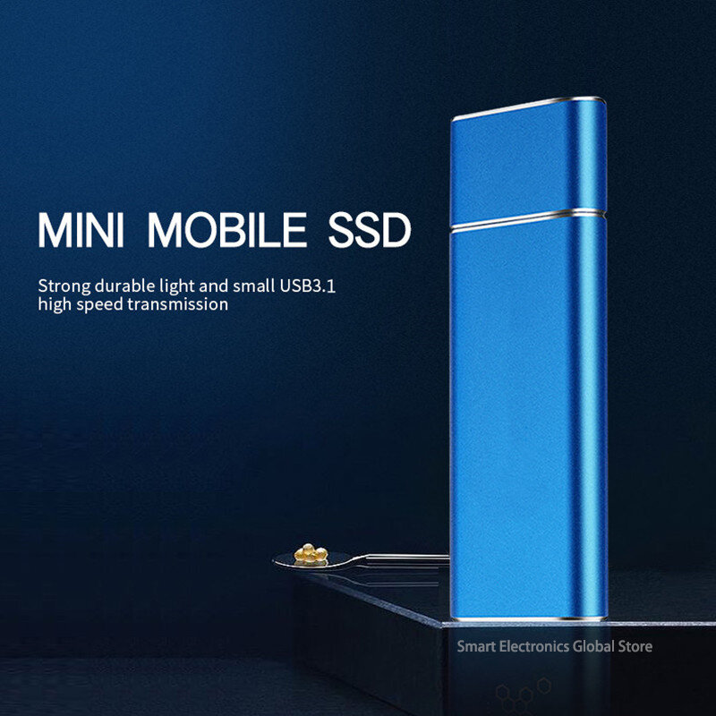 SSD Ngoài 2TB 1TB Di Động HDD Gắn Ngoài Thiết Bị Lưu Trữ Ổ Cứng Máy Tính Để Bàn Máy Tính Xách Tay Máy Tính Tốc Độ Cao đèn Led