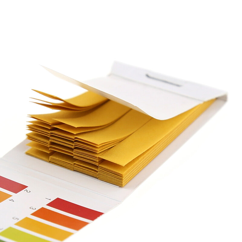 Cartão de controle profissional gráfico de cores, 1-14 completa PH medidor papel indicador, papel de teste Litmus, água, solo, acidez, 80 tiras por pacote