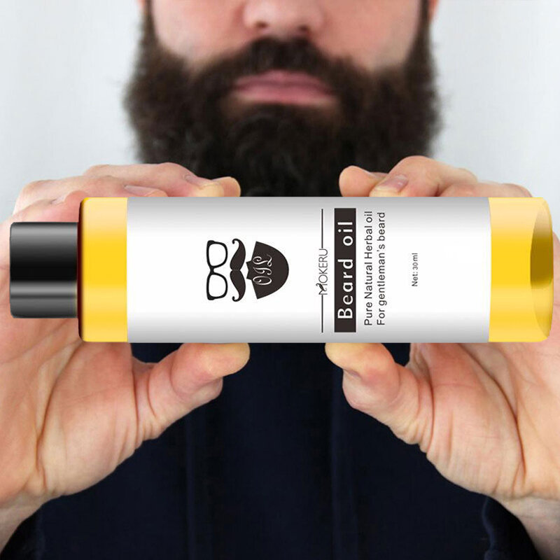 TSLM-aceite de barba para hombre, 30ml, para crecimiento de barba más grueso y grueso, pelo hidratante de larga duración, para el cuidado de la barba