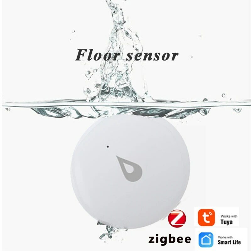 Tuya Zigbee 3.0 Water Leak Detector Flood Sensor Smart Life APP Real-time Wilress Remote Monitor Scene Linkage Gateway Required
