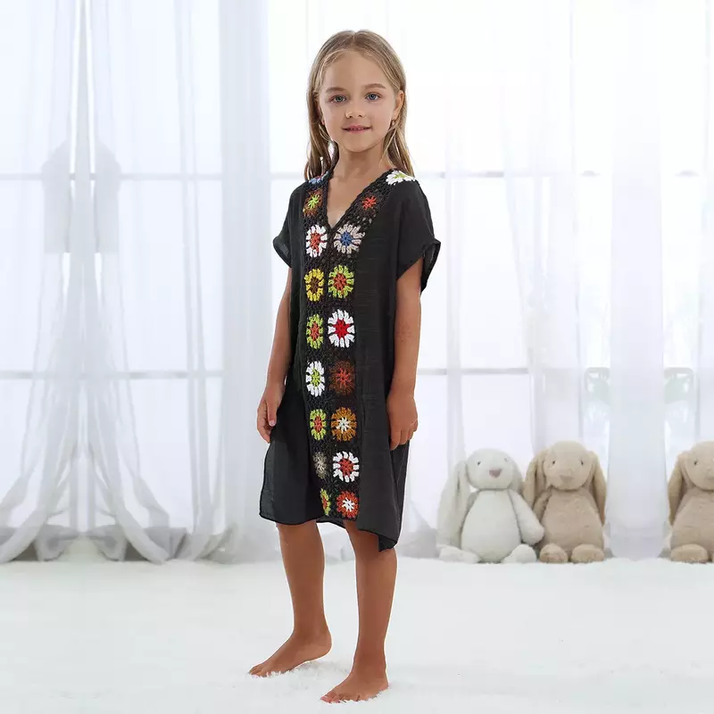 Baby Beach Dresses 2021 Kids Chilider Bathing Suit Cover Ups Swim Wear Tunic for Girls Kaftan Swimwear